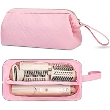 Lacdo Shark FlexStyle Case for Shark Flexstyle Hair Dryer, Dyson Airwrap Travel Carrying Case Hair Tools Travel Bag Flat Curling Iron Organizer Essential for Women, Pink