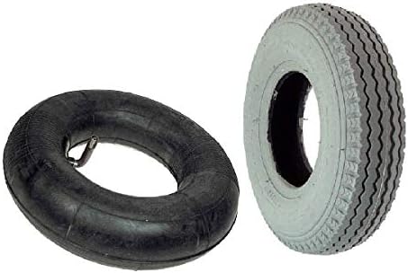 AlveyTech 2.80/2.50-4 (9"x3") Mobility Tire and Inner Tube Set with Power Edge Sawtooth Tread