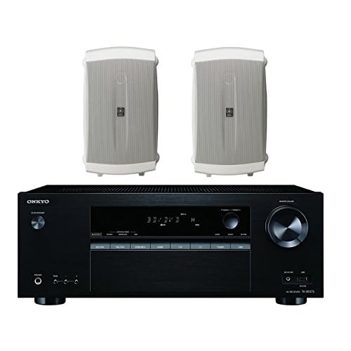 Onkyo 5.2 Channel Full 4K Bluetooth AV Home Theater Receiver  Yamaha High-Performance Natural Surround Sound 2-Way IndoorOutdoor Weatherproof Speaker System Pair