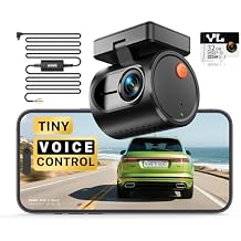KAWA 2K Tiny Dash Cam, 1296P QHD Mini Car Camera Dashcam -with Type-C Port Hardwire Kit