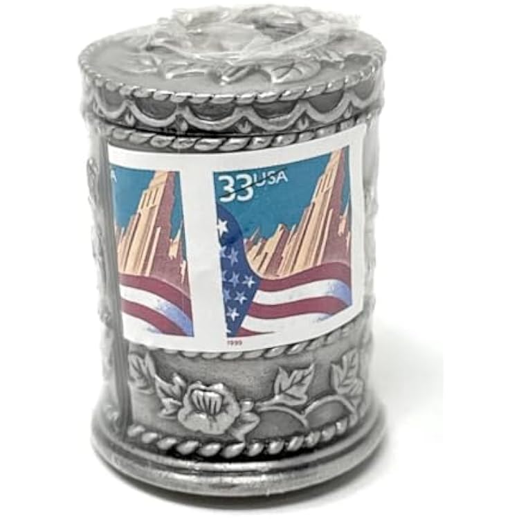 United States Postal Service Floral Metal Stamp Coil Dispenser Holds a Roll of Forever Postage Stamps Holder Hummingbird Pewter