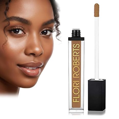 Corrective Concealer by Flori Roberts, Full Coverage for Women of Color or Deeper Skin Tones, Long Lasting Makeup, Natural Radiant Finish