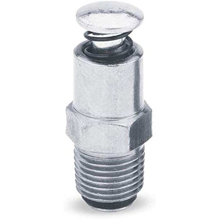 Lumax LX-1422 Silver 18 NPT Male Air Bleeder Valve, Maximum Protection Against Rust and Corrosion