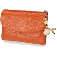 Wallet, 5.3'' Unisex Pebble Leather Card Wallet with Credit Card Holder, Coin Holder & Cash Slots (#3)