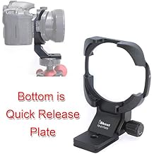 iShoot Tripod Mount Ring, Lens Collar Holder for Canon TS-E 17mm f/4L Tilt-Shift and Canon TS-E 24mm f/3.5L II Tilt-Shift Lens, Built-in 46mm Quick Release Plate with 1/4 and 3/8 Screw Holes
