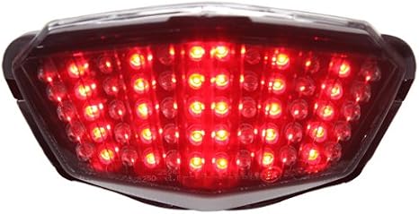 Integrated Sequential LED Tail Lights Smoke Lens for 2008-2012 Kawasaki Ninja 250R