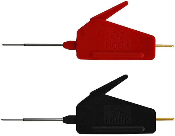 E-Z-HOOK Ultra Thin Double Grabber Micro-Hook Test Connector - Set of 2: Red, Black (X2015R/B)