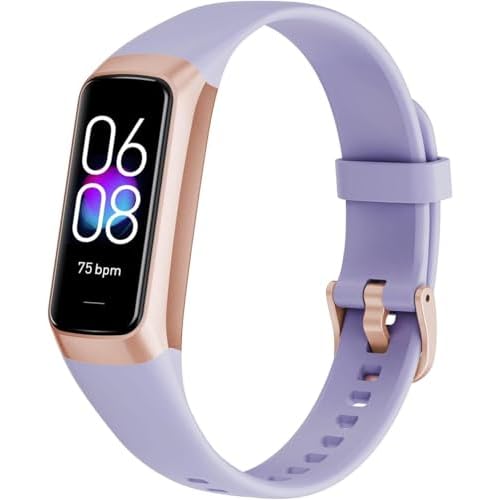 Fitness Tracker with 247 Blood Oxygen Heart Rate and Sleep Monitor,IP68 Waterproof,1.10AMOLED Touch Color Screen,Step Counter Health Activity Trackers for Women Men Purple