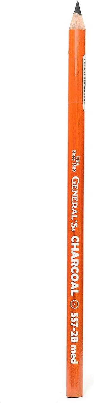 General's 557 Series Charcoal Pencils 2B Each [Pack of 12 ]