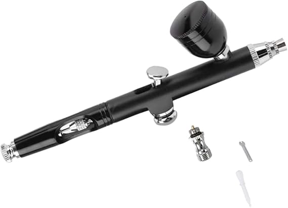 Airbrush Kit, Dual Action 0.3mm Gravity Feed for Nail Art & Models