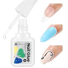 Luckyfairy Nail Glue 10ML Super Strong Nail Glue for Press On Nails No U V Light Needed Nail Bond Brush On Nails Glue for Acrylic Nails Tips Long Lasting Professional 0.33oz