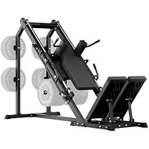 Hack Squat Machine with Adjustable ISO Foot Plate, Precision Linear Bearings, and Ergonomic Design for Leg Press & Squat Workouts