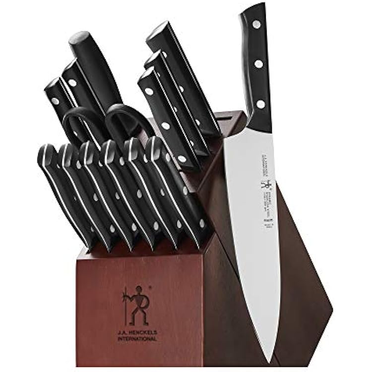 HENCKELS Dynamic Razor-Sharp 15-Piece Knife Set, Chef, Bread, Steak, German Engineered Informed by 100 Years of Mastery