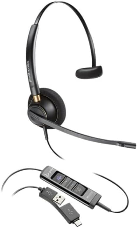 HP Poly EncorePro 515-M - EncorePro 500 series - headset - on-ear - wired - USB-A - black - certified for Microsoft teams