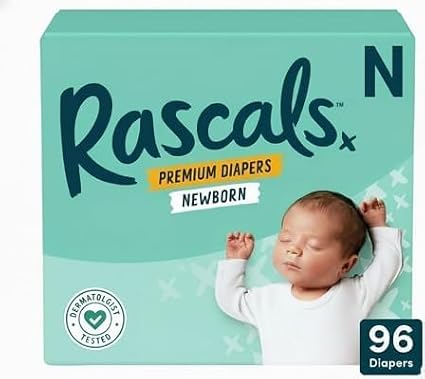 Rascals Premium Diapers (Size NB)