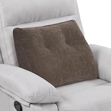 Back Support Pillow for Recliner Soft Dual Layer Lumbar Support Pillow with Shredded Memory Foam Ergonomic Orthopedic Couch Lumbar Cushions for Elderly Lower Back Pain Relief Brown