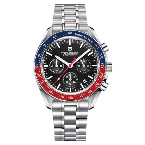 Pagani Design 1701 V3 Mens Chronograph Quartz Dial 40mm VK63 Movement Stainless Steel Mirror Sapphire Watch 100 Meter Water Resistant Sport Watch