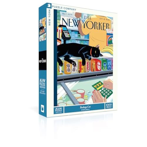 New York Puzzle Company - New Yorker Bodega Cat - 1000 Piece Jigsaw Puzzle for Adults by R. Kikuo Johnson