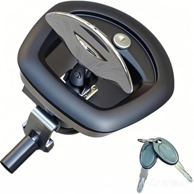 WJSKDQ Single Point Compression Latch For Underbody Truck Tool Box With Blind Studs, Gasket and Cylinder With Keys, Replacement Latch For L8816 and L3890RLS Toolboxes Paddle Lock