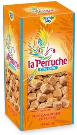 La Perruche Pure Cane Rough Cut Cubes Brown 1kg | 100% Cane | Ideal for Tea and Coffee | Perfect for Cafes and Hotels
