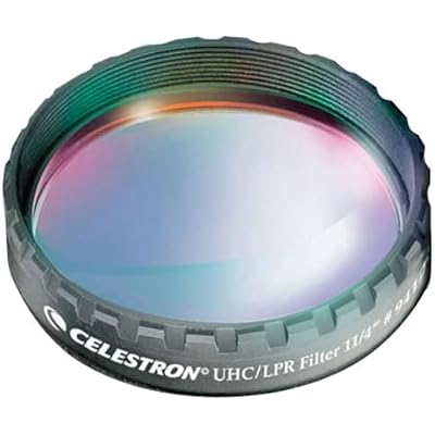 Celestron 94123 1.25-inch UHCLPR Filter with Multi-Layer Dielectric Coatings - Optimises Spectral and Optical Characteristics for Improved Celestial Viewing, Black