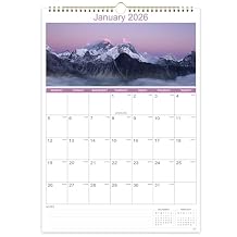 Wall Calendar 2026 - Monthly Calendar January 2026 - December 2026, 14.8 x 11.4 Inches, with Julian Date, Perfect for Organizing