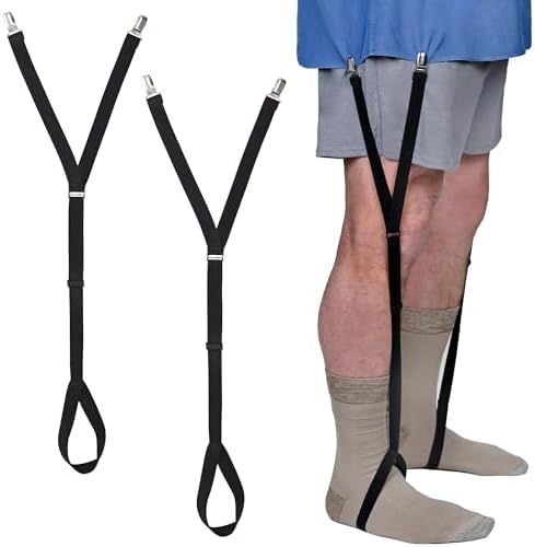 Wardrobe Hackers Shirt Stays for Men - Elastic Black Garters for Men and Women - Extendable Shirt Keepers