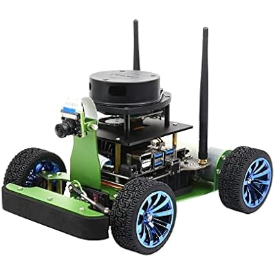 Waveshare JetRacer Professional Version ROS AI Kit, Dual Controllers AI Robot, Lidar Mapping, Vision Processing, Includes Official Jetson Nano Developer Kit B01 NOT Support Nano 2GB