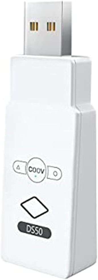 Wireless Controller Ds50 Durable Portable Wireless Controller Adapter With Smart Led Indicator High Speed Sensitive Wireless Controller - White 67x24x12mm