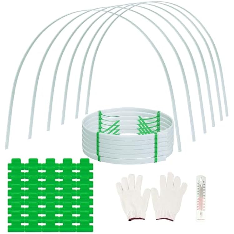 Green House Kit Garden Hoops for Plants Greenhouse Hoops for Raised Flexible PVC Garden Tunnel 79 Inch Hoops for Garden Netting Garden Poles for Plant Growth-6PCS