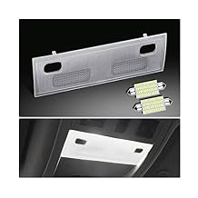 Interior Map Dome Light Cover Clear Lens Overhead Console with White LED Bulbs Compatible with 2007-2013 Chevy Silverado GMC Sierra Suburban Avalanche Tahoe Yukon Escalade