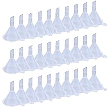 WARMBUY Mini Clear Plastic Funnels, 30 Pack
