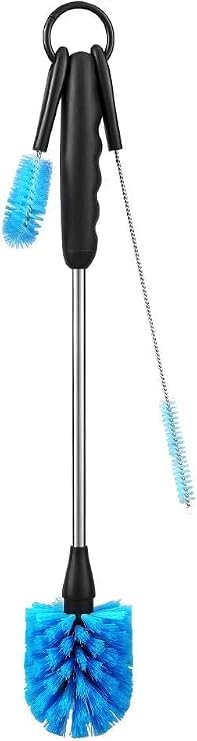 Super Sparrow Bottle Brush - Long Handle Cleaning Brush Set - BPA Free Water Bottle - Cup Lid/Spout/Lid Cleaning Brush