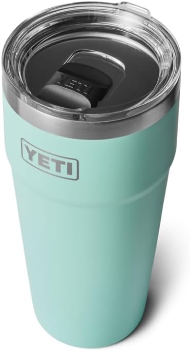 YETI Rambler 30 oz (887 ml) Stackable Cup, Seafoam | Stainless Steel Coffee Cup with MagSlider Lid (Not Leakproof), Insulated Coffee Tumbler Keeps Drinks Hot or Cold