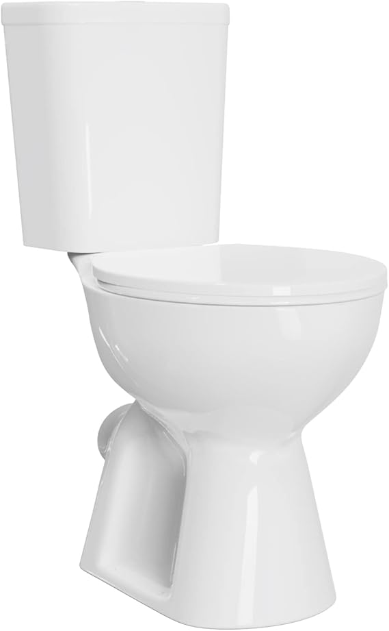 19inch Tall Toilet | Rear Outlet High Toilets For Seniors, Dual-flush Extra Tall Toilets With Convenience Comfort Height Toilet Bowl & Toilet Tank, White