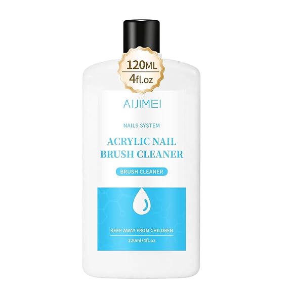 Nail Brush Cleaner 120ml Acrylic Brush Cleaner Efficient Nail Cleaner For Acrylic Powder Nails Professional Brush Cleaner For Acrylic Clean And Maintain Your Nail Brushes With Cleaning Solution