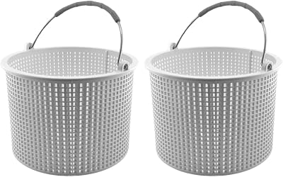 DPM SP1082CA Pool Skimmer Basket | Compatible with Hayward Inground Pool Skimmer Basket and Pool Filter Basket Durable Weatherproof Pool Skimmer Basket Replacement 2 Pack