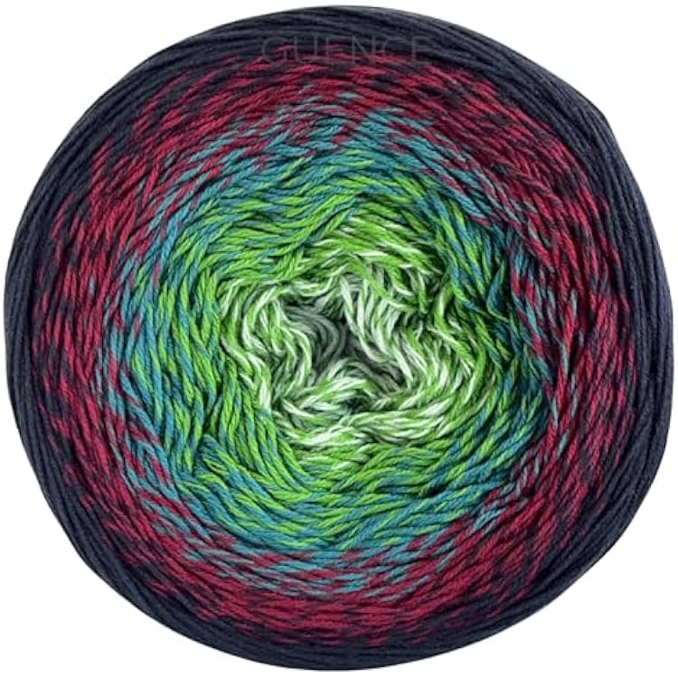 Yarn Art YarnArt Flowers Yarn 55% Cotton 45% Acrylic 250gr 1094yds Multicolor Cotton Yarn Rainbow Crochet Yarn Spring Summer - 1 Fine Sport Skein 266