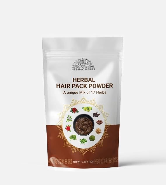 Herbal Hair Mix Powder for Hair Care By Hebhac Herbs Made with 17 Traditional Herbal Hair Oil Mix for Thick Long Hair Growth (3.5 oz)
