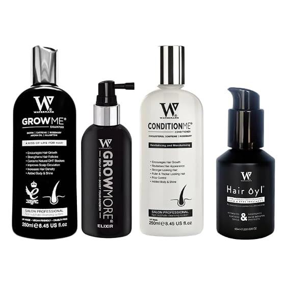 Ultimate Hair Growth Bundle Complete 4-Step System with Shampoo, Conditioner, Growth Serum & Hair + Body Oil for Thicker, Stronger, Fuller-Looking Hair