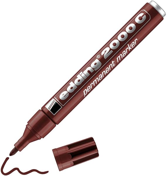 edding 2000 C permanent marker - brown - 1 pen - round nib 1.5-3 mm