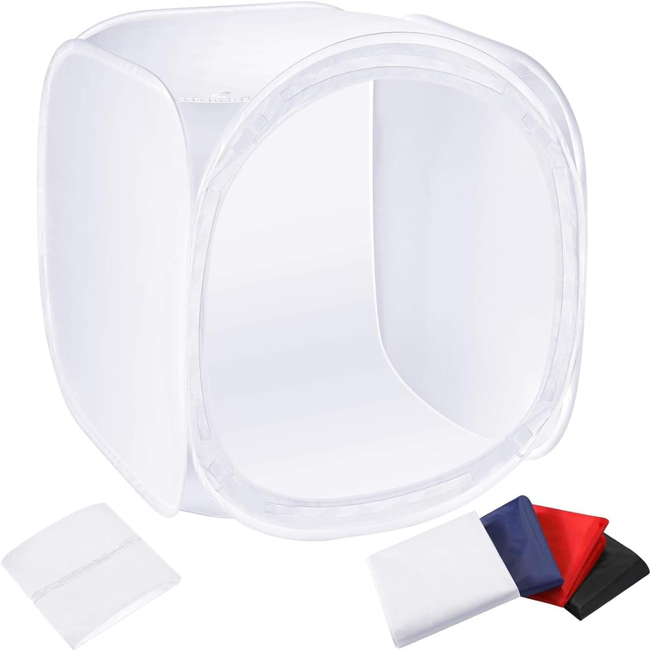 GDX 80x80 cm Ürün Çekim Çadırı Çantalı Taşınabilir 4 Renk Fonlu Işık Çadırı E-Ticaret Full Set