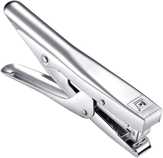 ONDY Plier Stapler Heavy Duty Office Hand Held 20-Sheet Papers Stapling Machine With 1000 Staples and Remover Tool, Silver
