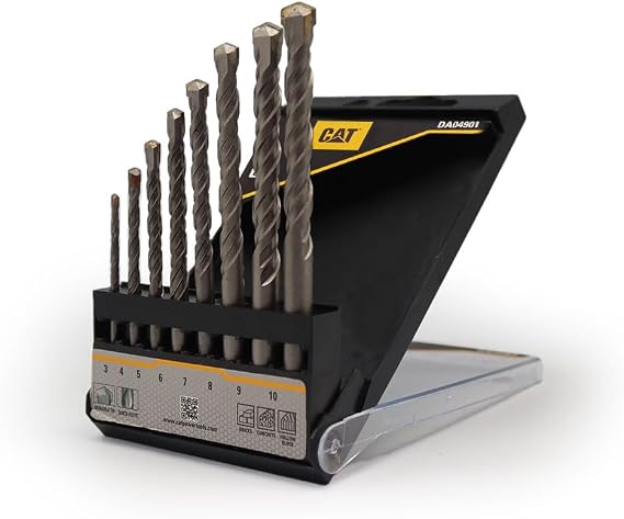 CAT DA04901 8 Piece Tungsten Carbide Concrete Drill Bit Set