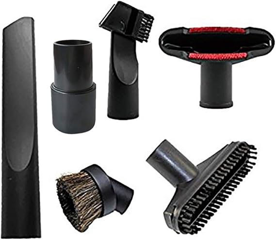 Vacuum Attachments Replacement 1 1/4 inch & 1 3/8 inch Vacuum Cleaner Accessories Brush Kit for Standard Hose Set of 6