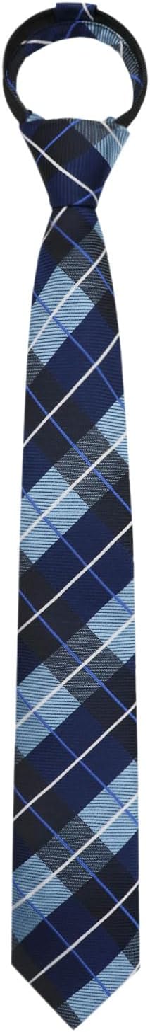 LJBFNN Boys Tie - Pre-tied Adjustable Zipper Tie for School/Graduation/Wedding/Casual