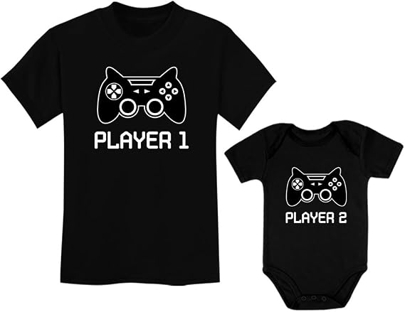 Tstars Big Brother Little Brother Shirts Player 1 Player 2 Gamer Gaming Siblings Set