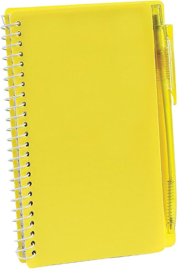 Yellow Spiral Notebook & Pen Sets - 12 Pc.