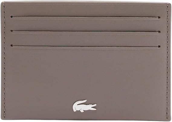 Lacoste Men's FG Leather Card Holder, Morel