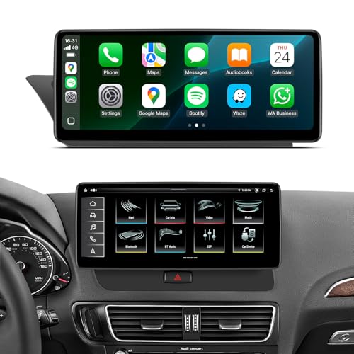 12.3 Inch Wireless CarPlay Touch Screen for Audi Q5 SQ5 Car Radio 2009-2017 with Concert & Symphony 3GMMI System | 4G RAM64G ROM |Android13| 2400x900 IPS | 30-Band EQ